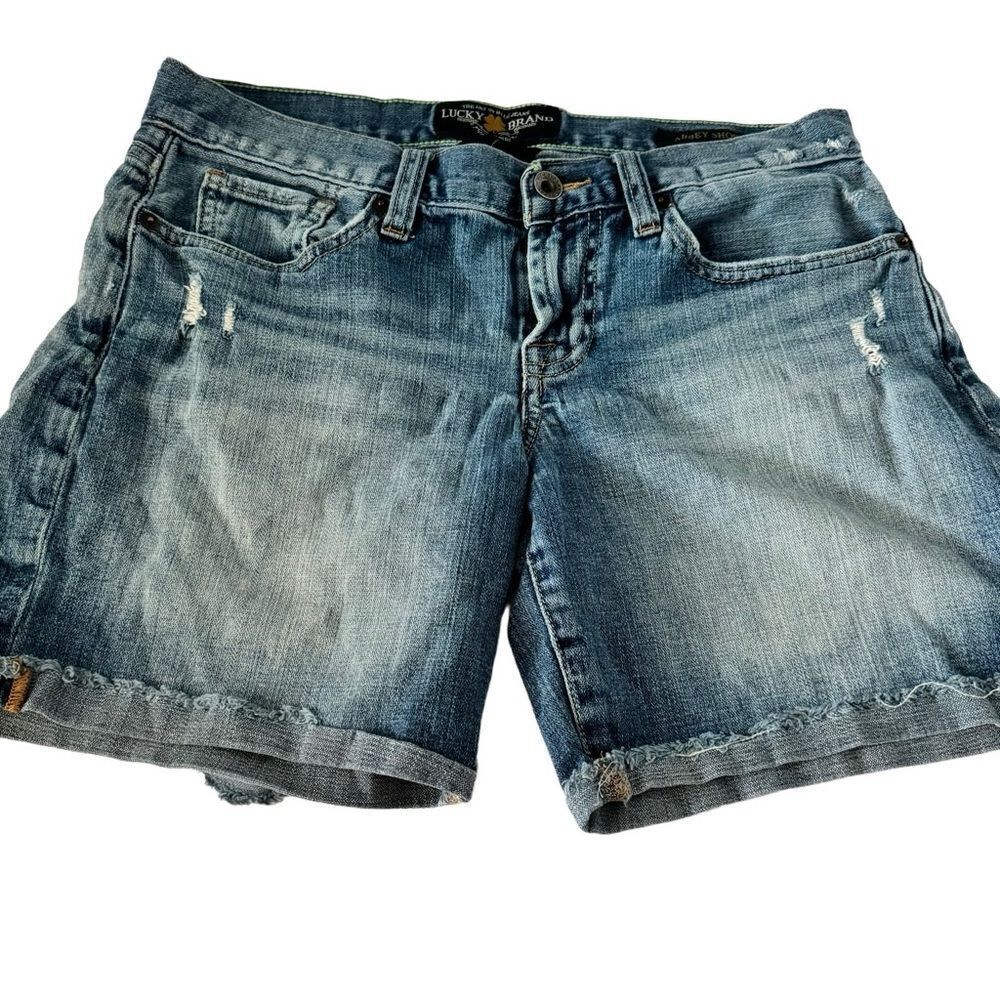 Lucky Brand Abbey Short Denim Raw Hem Jean Shorts Size 2/26